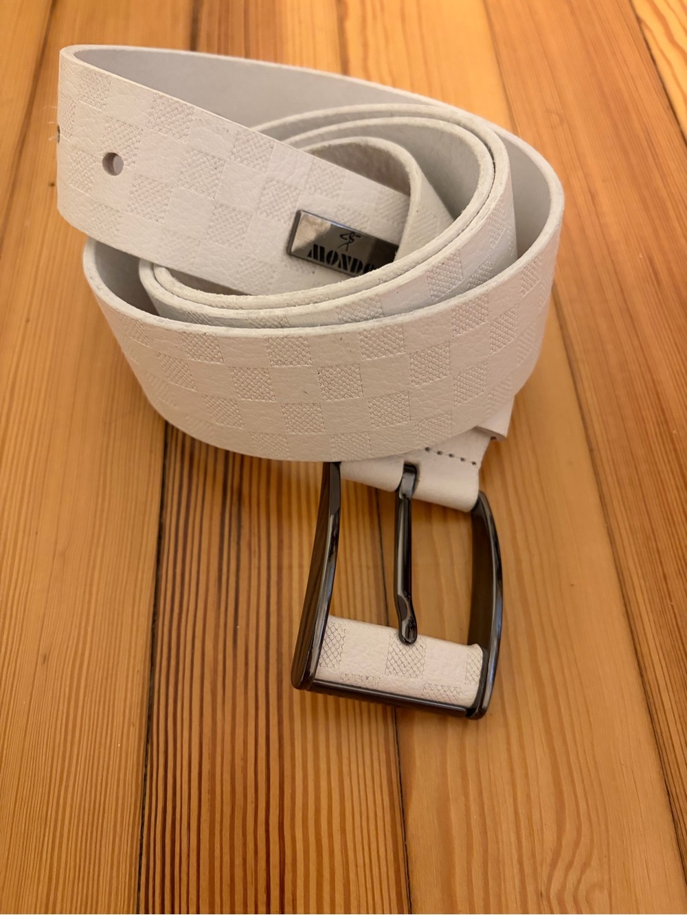 Mondo White Checkered 419 115 Belt